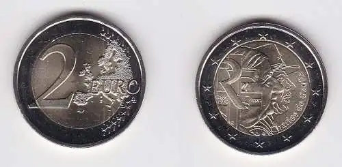 2 Euro Gedenkmünze Frankreich Charles de Gaulle 2020 Stgl. (126107)