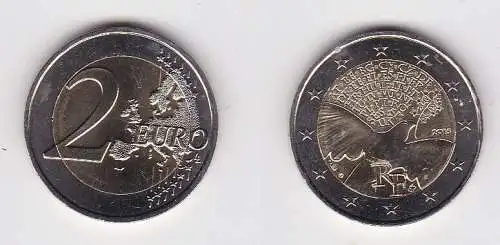 2 Euro Bi-Metall Münze Frankreich 2015 Frieden in Europa (129184)