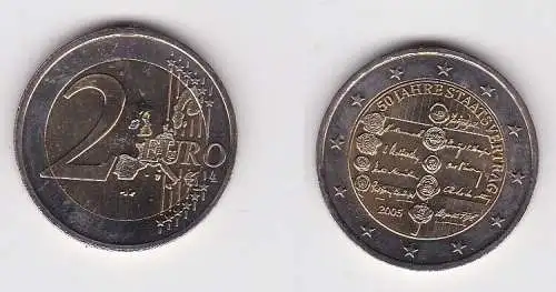 2 Euro Gedenkmünze Österreich 50 Jahre Staatsvertrag 2005 Stgl. (123257)