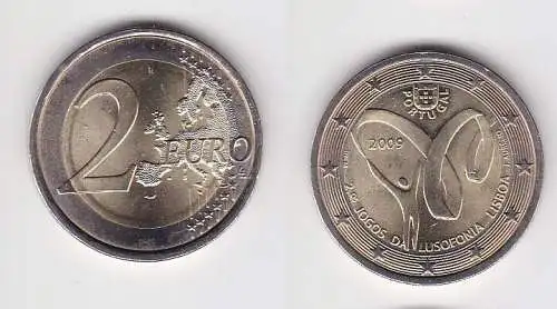 2 Euro Bi-Metall Münze Portugal 2009 Lusophonia spielen (124531)