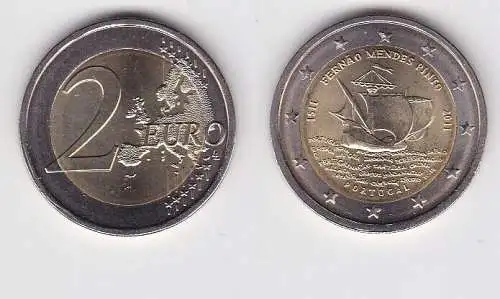 2 Euro Bi-Metall Münze Portugal 2011 500. Geburtstag von F.M. Pinto (126398)