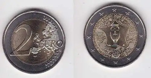 2 Euro Gedenkmünze Frankreich Fußball EM Frankreich 2016 Stgl.  (121370)