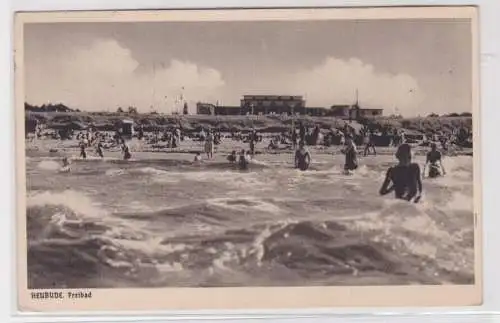 905760 Ak Heubude Stogi Gdańsk Danzig Freibad 1936