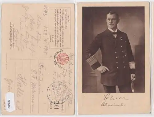 905450 AK Admiral Scheer - Schwesternspende Deutsche Feldpost 1918