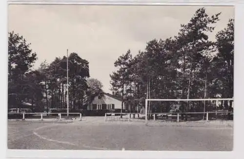 72502 Ak Wünsdorf Kreis Zossen - Sportlerheim  und Sportplatz um 1960