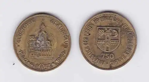 DDR Medaille Gluchowe Glauchau 750 Jahrfeier 4. März 1240 - 1990 (119128)