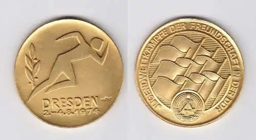 DDR Medaille Jugendwettkämpfe der Freundschaft Dresden 1974 Stufe Gold (120413)