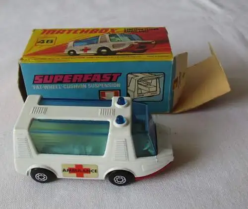 Matchbox Superfast Stretcha F.Ambulance Nr. 46 Lesney Products 1977 OVP (168015)