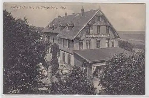 56086 Ak Hotel Eichenberg zu Blankenburg Harz um 1910