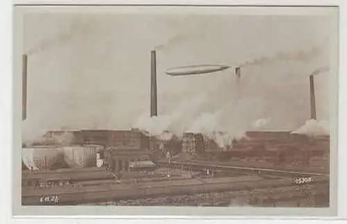 46580 Ak Leunawerk mit Luftschiff Graf Zeppelin 6.11.1928