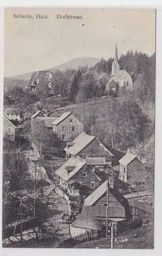 64363 Ak Schierke im Harz Dorfstrasse um 1920