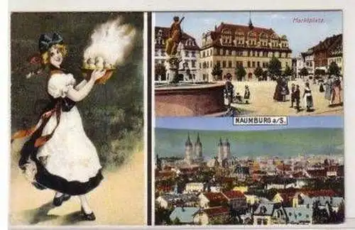 48639 Mehrbild Ak Naumburg Saale Marktplatz um 1910