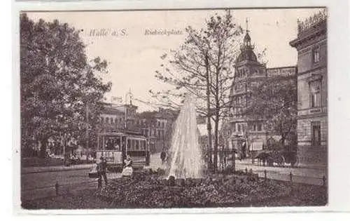 46791 Ak Halle an der Saale Riebeckplatz Hotel 1918