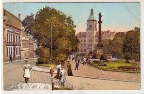 47997 Ak Halle a.S. alte Promenade mit Post 1910