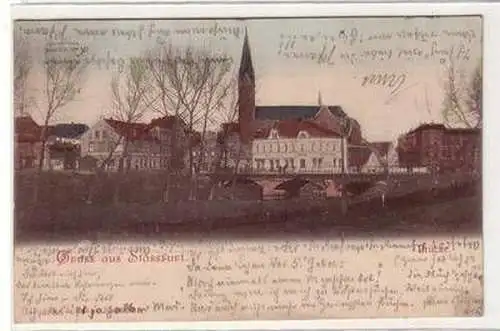 53933 Ak Gruß aus Stassfurt Brücke 1899