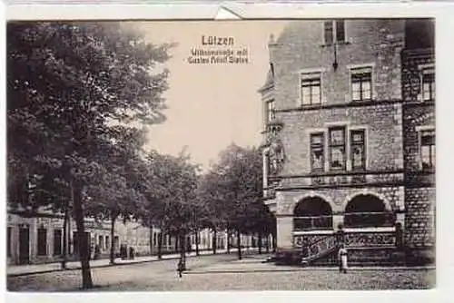 38551 Ak Lützen Wilhemstraße Gustav Adolf Statue um1910