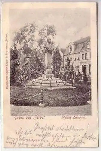 43904 Ak Gruß aus Zerbst Moltke Denkmal 1899