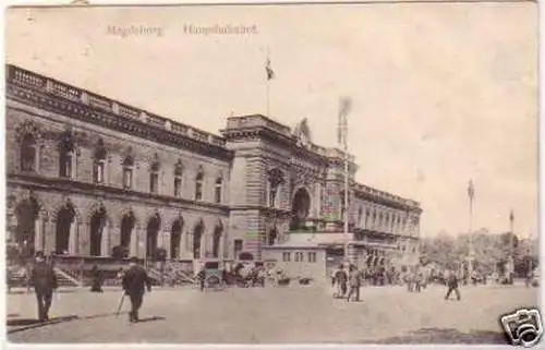 24648 Ak Magdeburg Hauptbahnhof 1912