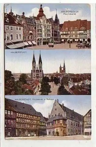 36595 Mehrbild Ak Halberstadt Fischmarkt 1914