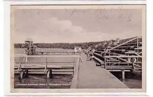 38487 Ak Arendsee (Altm.) Strandbad Tribüne 1955