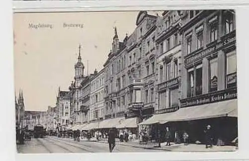 38543 Ak Magdeburg Breiteweg mit Geschäften um 1910