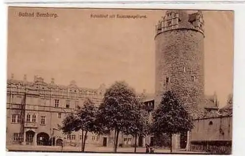 41829 Ak Bernburg Schloßhof und Eulenspiegelturm 1919