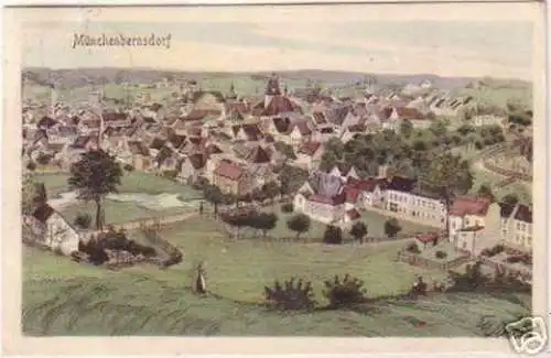 18421 Ak Münchenbernsdorf Totalansicht 1913