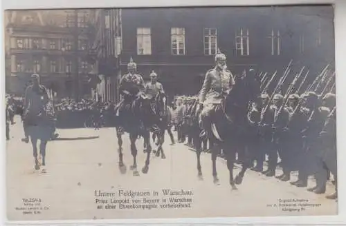 67197 Ak Unser Feldgrauen in Warschau Prinz Leopold von Bayern 1915