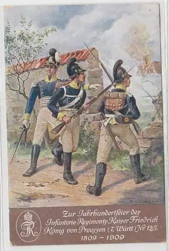 69333 Ak Infanterie Regiments Kaiser Friedrich von Preussen (7. Württ.) Nr.125