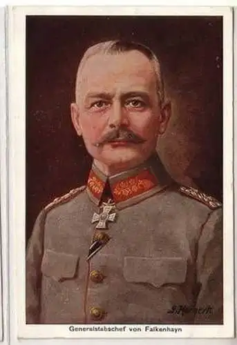 27193 Ak Generalstabschef von Falkenhayn 1. Weltkrieg um 1915