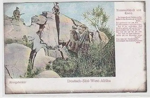 66146 Ak Deutsch Süd West Afrika Kriegsbilder "Kameradschaft und Treue" Nr.6026