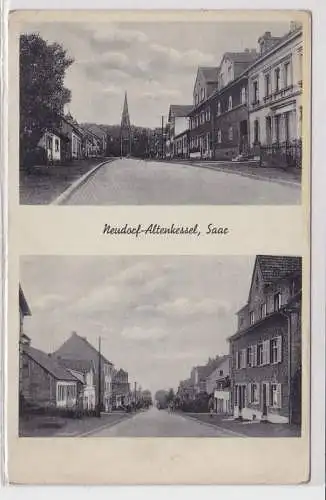 88615 Mehrbild AK Neudorf-Altenkessel, Saar - Straßenansichten m. evangl. Kirche