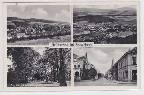 88409 Ak Neuenrade im Sauerland - Wall mit 1000 jährigen Eichen Hauptstraße 1955