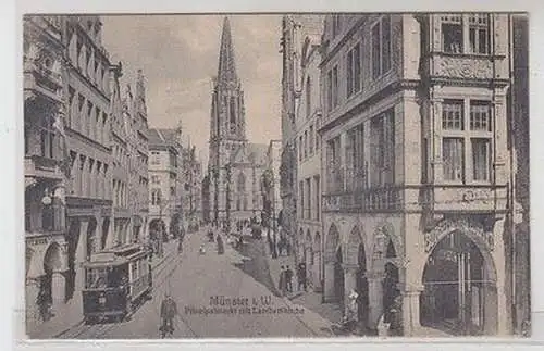 53141 Ak Münster i.W. Prinzipalmarkt mit Lambertikirche 1911