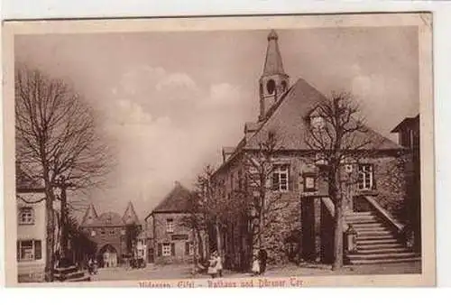 51828 Feldpost Ak Nideggen Eifel Rathaus und Dürener Tor 1916