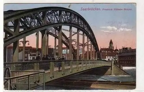 51649 Feldpost Ak Saarbrücken Friedrich Wilhelm Brücke 1916