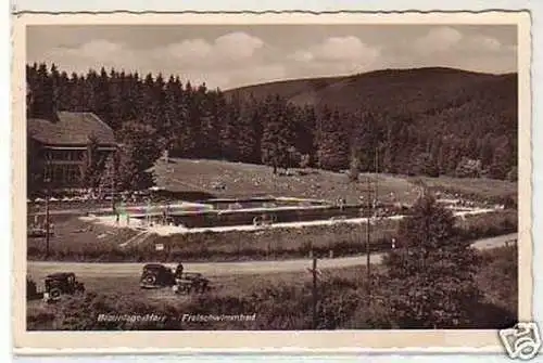 23451 Ak Braunlage Freischwimmbad um 1930