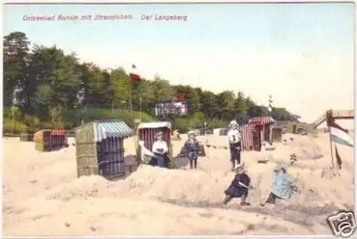 27255 Ak Ostseebad Bansin mit Strandleben der Langeberg