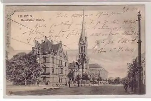 7/27 Ak Leipzig Reudnitzer Kirche 1901