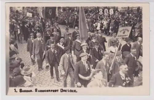 86110 Foto AK 1. sächsisches Sängerfest Dresden 1925