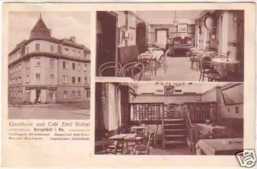 02242 Ak Burgstädt Conditorei und Café 1917