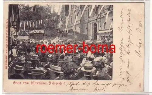 78299 Ak Mittweida Gruss vom Mittweidaer Anlagenfest 1902