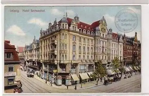 32/167 Feldpost Ak Leipzig Hotel Sachsenhof 1915