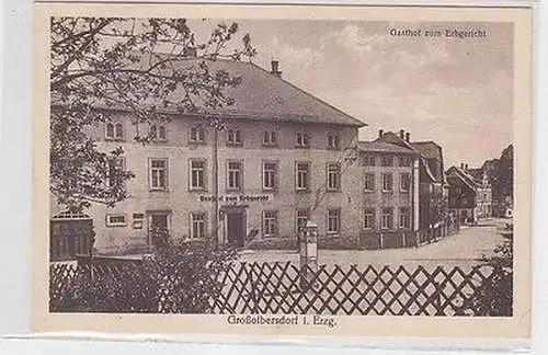 00210 Ak Großolbersdorf im Erzgebirge Gasthof zum Erbgericht 1932