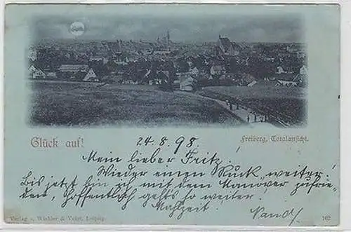 62674 Ak Glück auf! Freiberg Totalansicht 1898