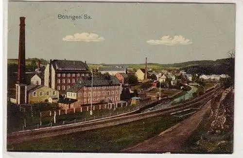 59071 Ak Böhrigen in Sachsen mit Bahnanlagen 1922