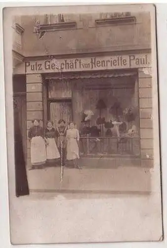 59189 Foto Ak Dresden Putzgeschäft von Henriette Paul um 1910