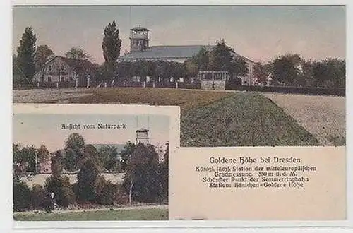 58933 Mehrbild Ak Goldene Höhe bei Dresden Ansicht vom Naturpark 1908