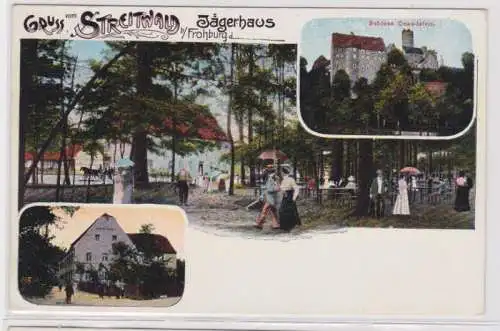 95344 Ak Gruss vom Streitwald 'Jägerhaus' b. Frohburg um 1930