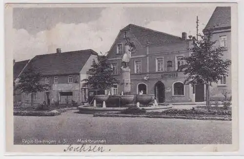 94965 Ak Regis-Breitingen in Sachsen Marktbrunnen 1945